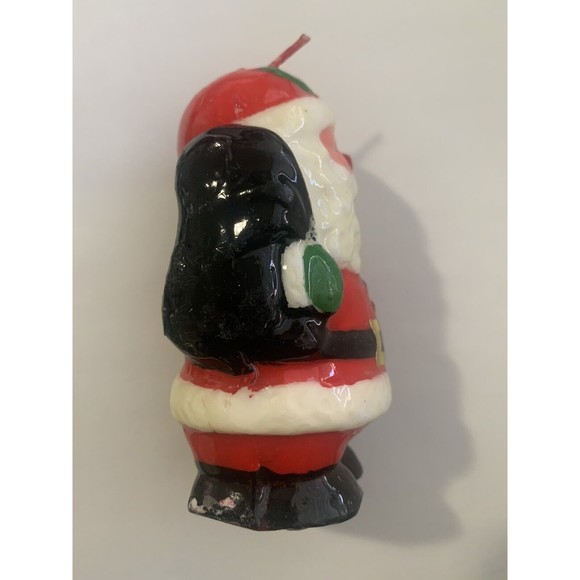 Vintage Christmas Character Candles  Mini Santa Snowman 1960's sealed Elf Works - Picture 6 of 12